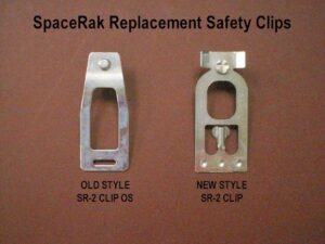 Old Style SpaceRak clip vs. New Style SpaceRak clip